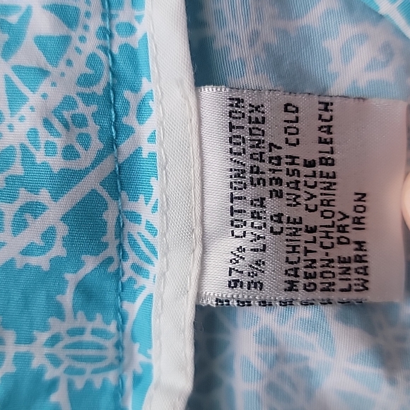 Talbots Blue Patterned Pants - Picture 4 of 5